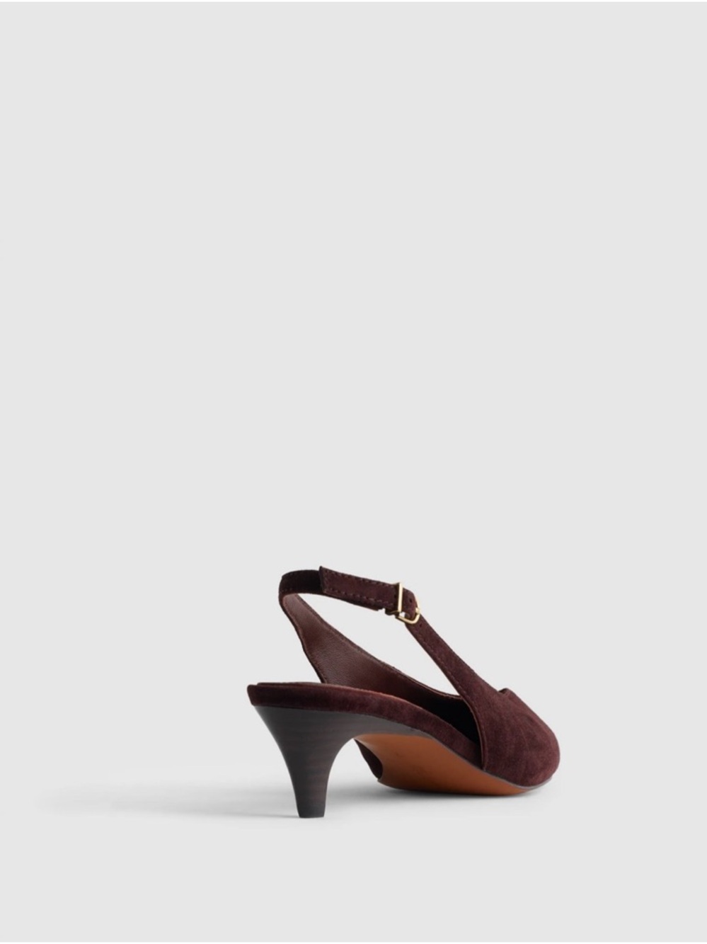 NWOB! MADEWELL Women's Emilie Slingback Pump Chocolate Raisin Suede 10 Brown - Picture 14 of 16